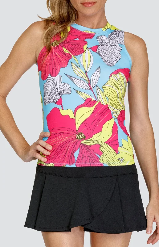 Bellamy Tank - Large Delicate Blooms - Fuchsia