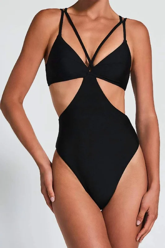 Quinn Full Piece Swimsuit In Black