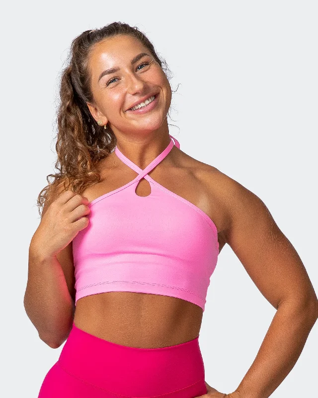 Shimmer Bra Tank Combo - Shocking Pink