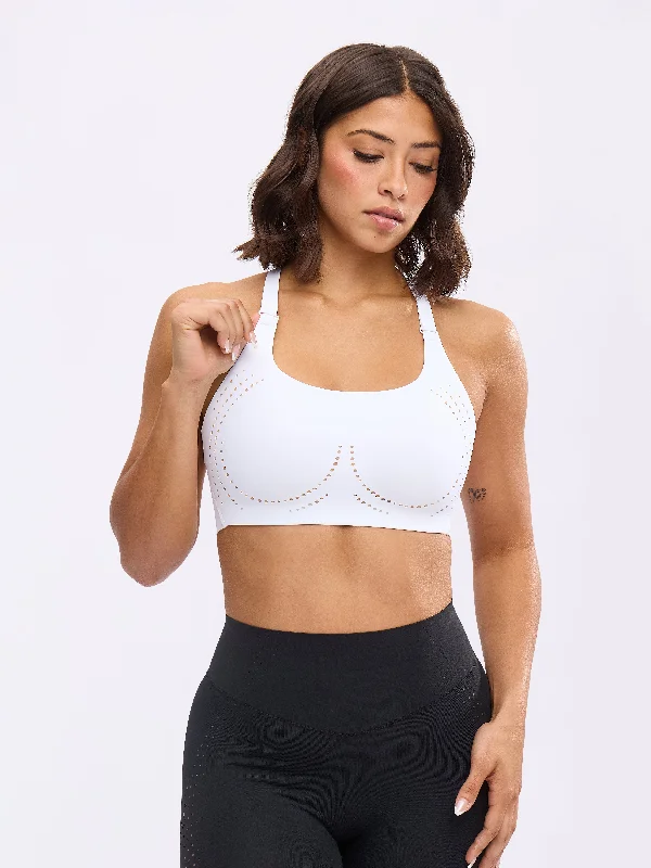 Airbrush Laser BTC Sports Bra - White