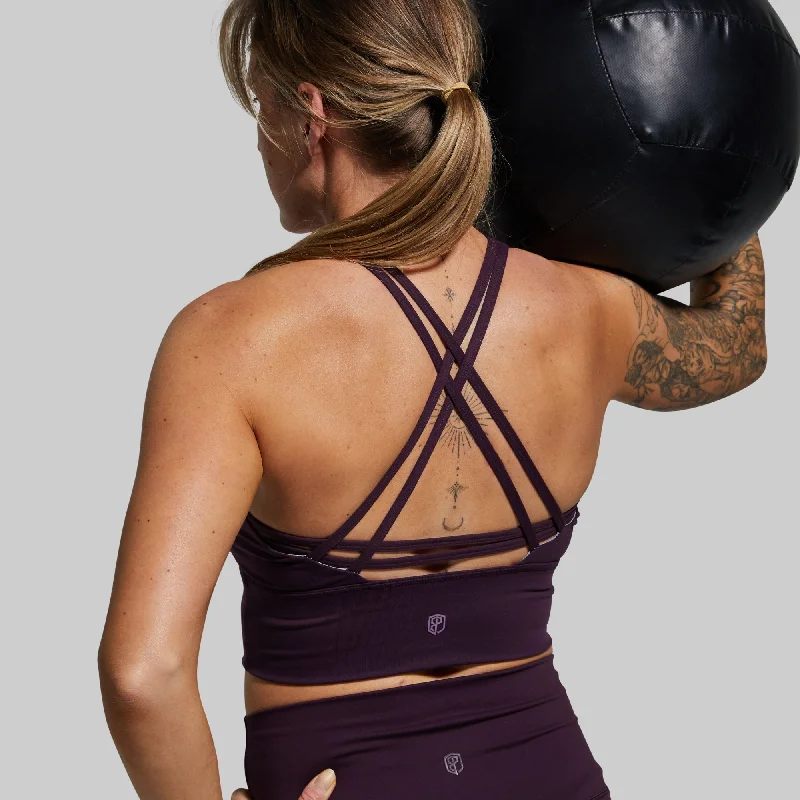 Crossfire Sports Bra (Brand Strength-Plum)