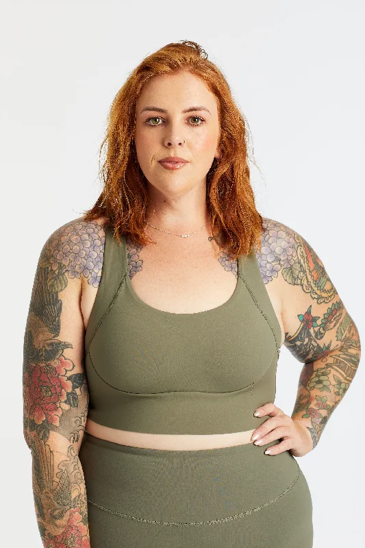 CURVED BUILT-IN BRA SAGE