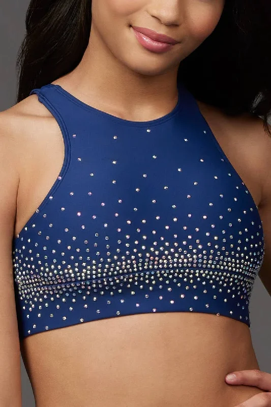 Dolce Sports Bra in Navy Crystal