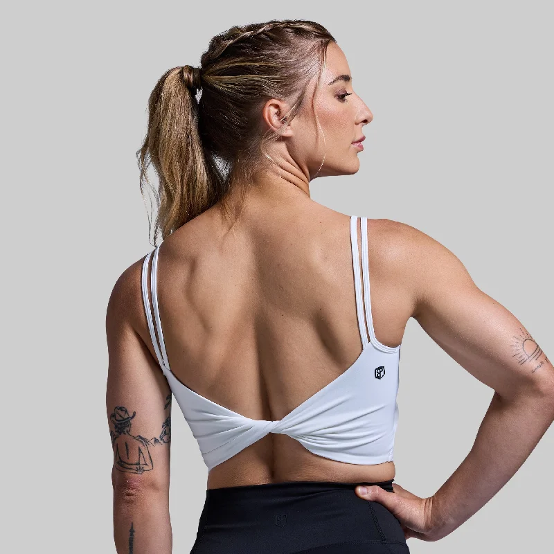 Don't Get It Twisted Sports Bra (Brand Strength-White Black)