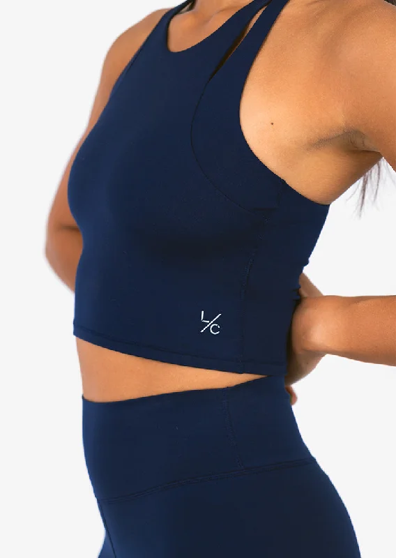 Elevate Touch Longline Bra Navy