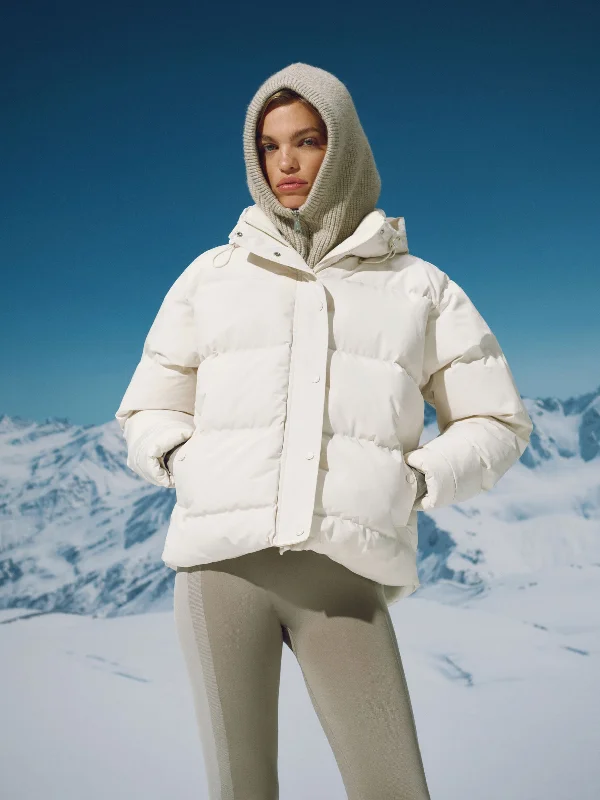 Hooded Puffer Jacket - Marshmallow White