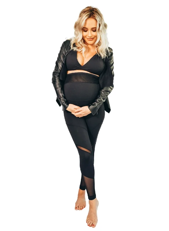 Maternity Bra & Legging Activewear Set - Black