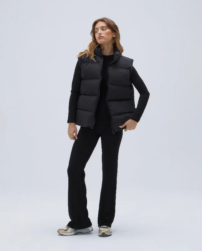 Padded Oversized Gilet - Black