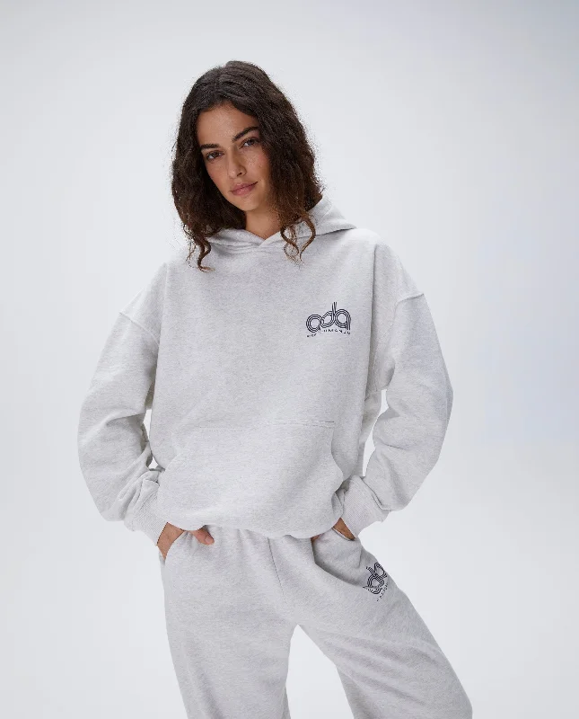 Performance Oversized Hoodie - Light Grey Melange