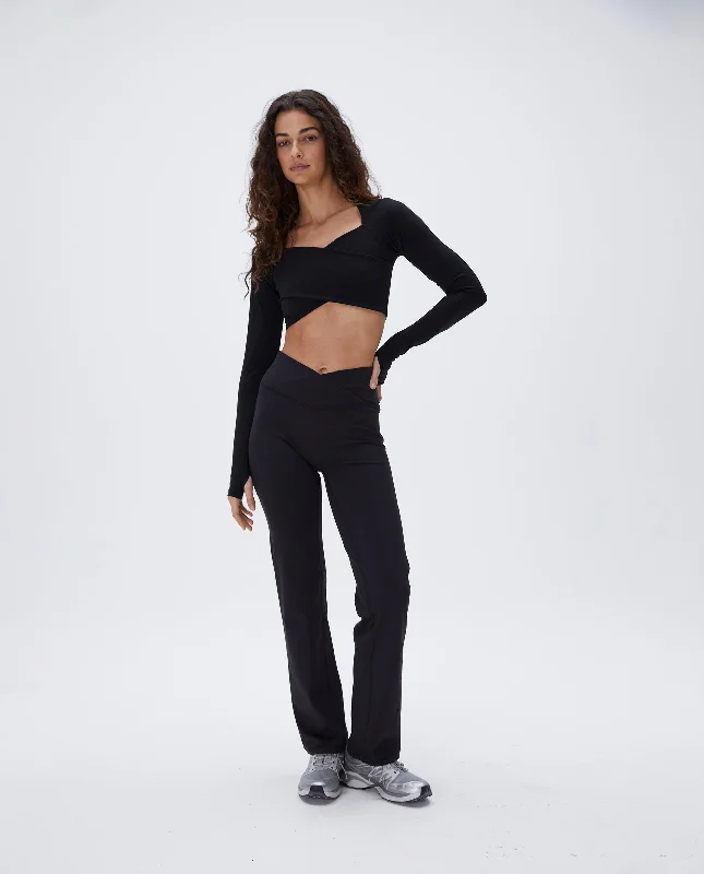 Ultimate Wrap Over Yoga Pant - Black