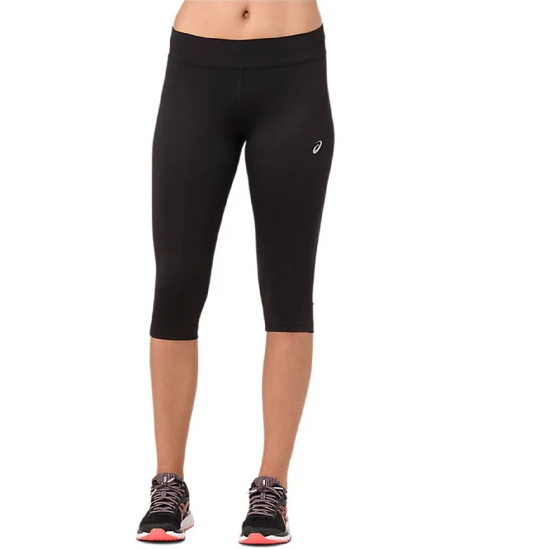 ASICS Womens Silver Knee Compression Athletic Pants, Black, Medium