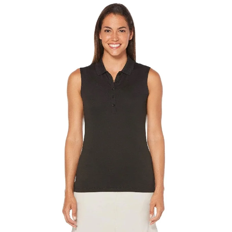 Callaway Women's Micro Hex Solid Polo Black Size 2 Extra Large - XX-Large