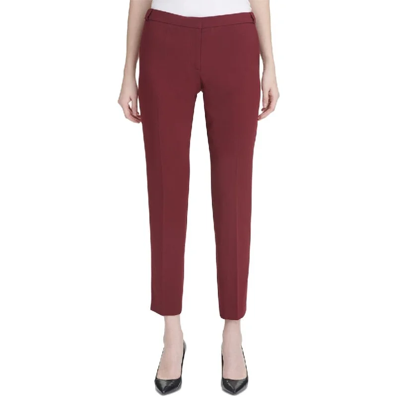 Calvin Klein Women's Taper Leg Ankle Length Skinny Pants Size 14" - Wine - 14