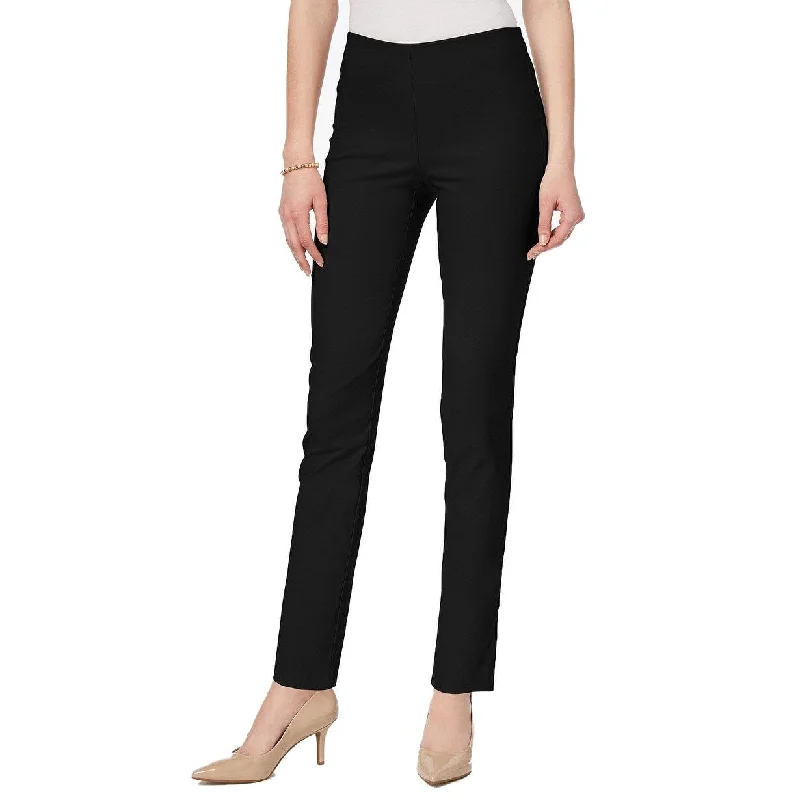 Charter Club Women's Chelsea Tummy Control Skinny-Leg Ankle Pants Black Size 8 - 8"