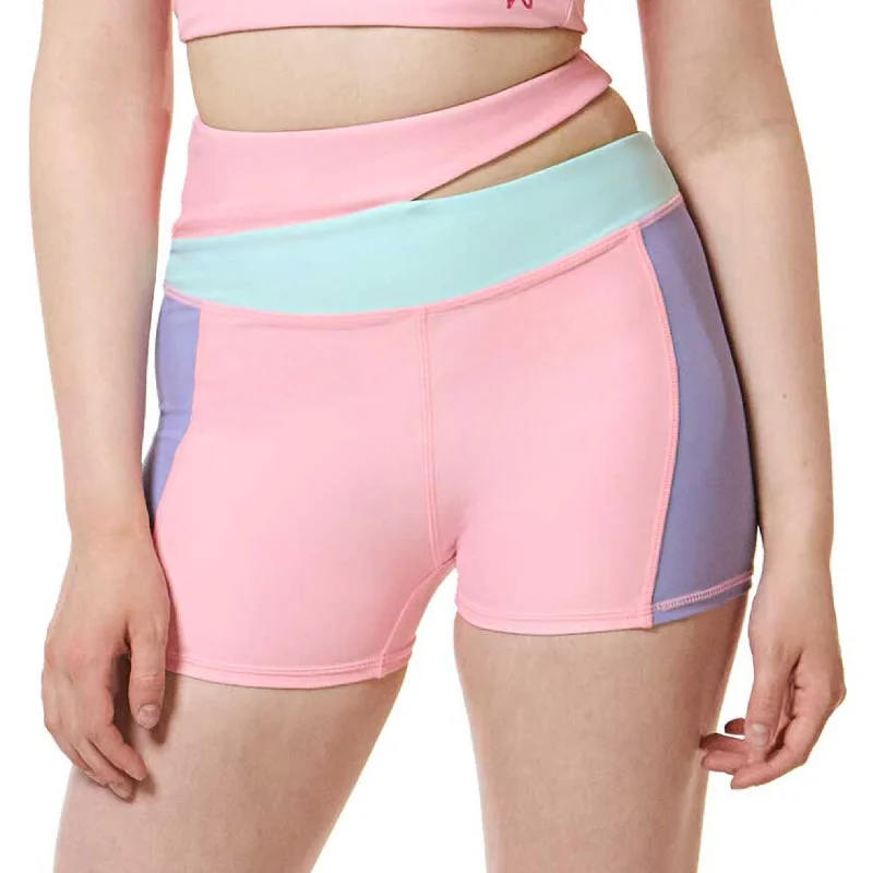 Daydream Cutout Compression Shorts -  Pink Serenity