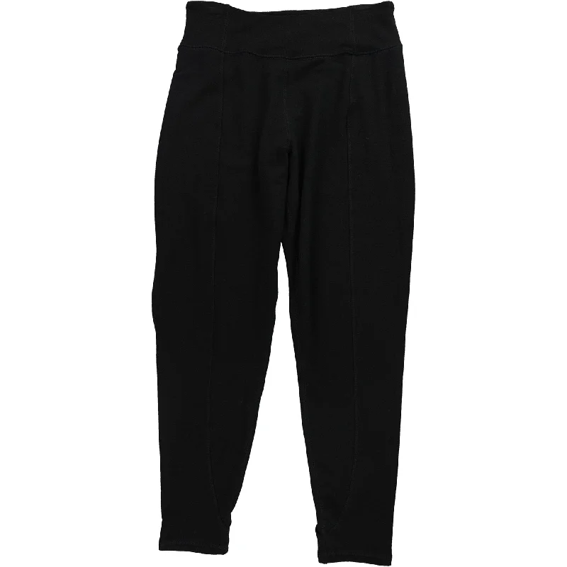 Free People Womens Agile Slit Leg Athletic Sweatpants, Black, Medium