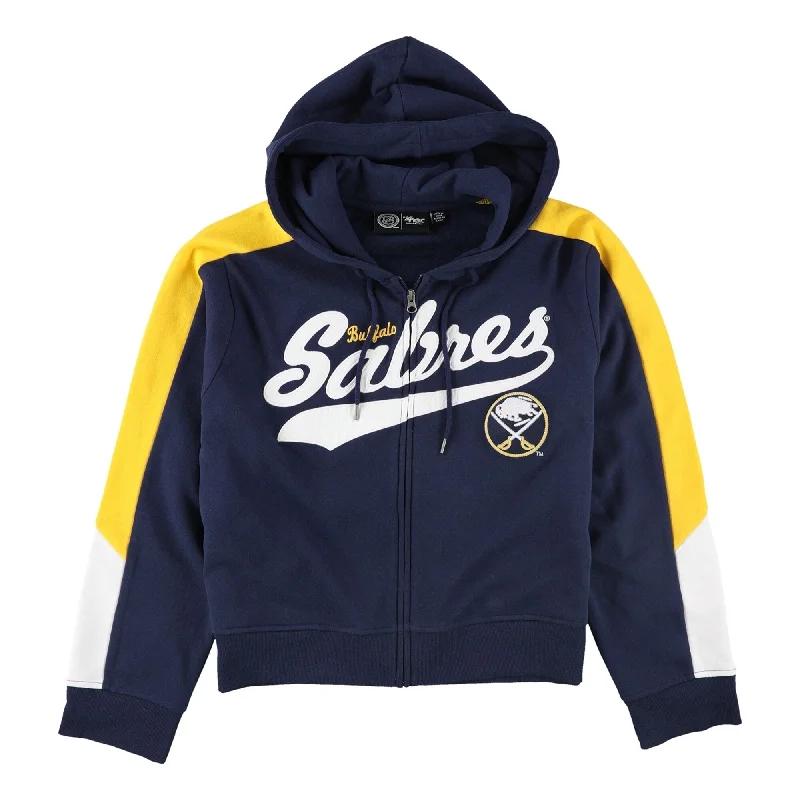 G-III Sports Womens Buffalo Sabres Hoodie Sweatshirt, Blue, Medium