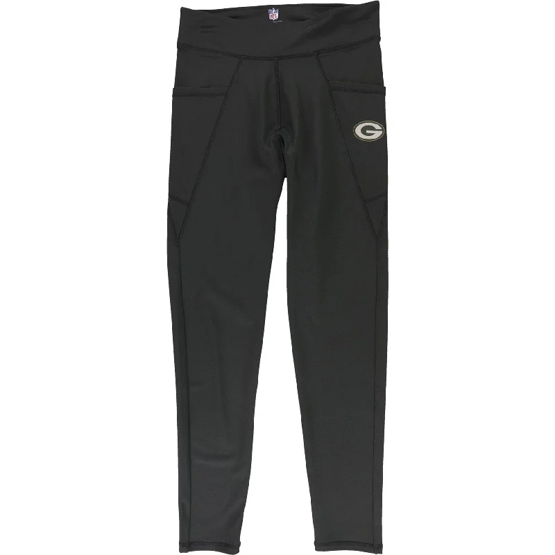 G-III Sports Womens Green Bay Packers Compression Athletic Pants, Black, Small