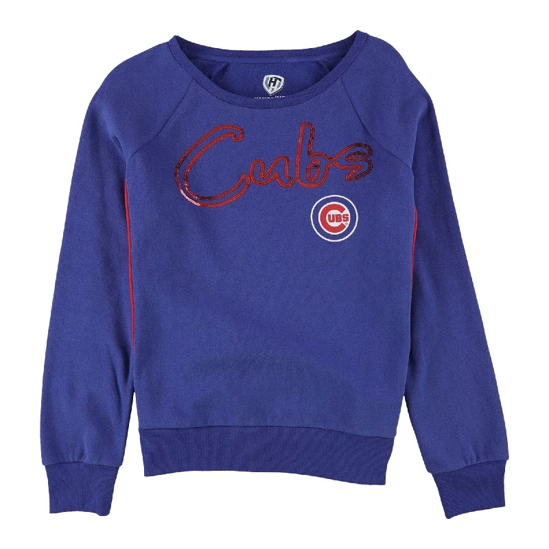 Hands High Womens Chicago Cubs Sweatshirt, Blue, Small