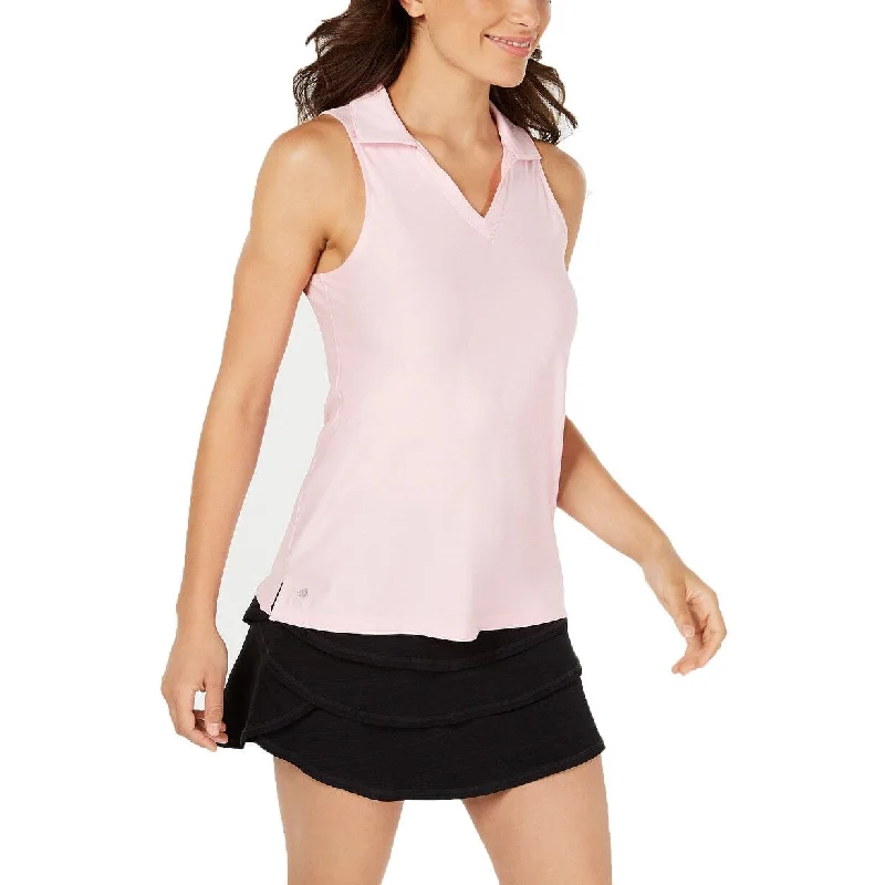 Ideology Women's Sleeveless Polo Rose Shadow Size Extra Small - X-Small