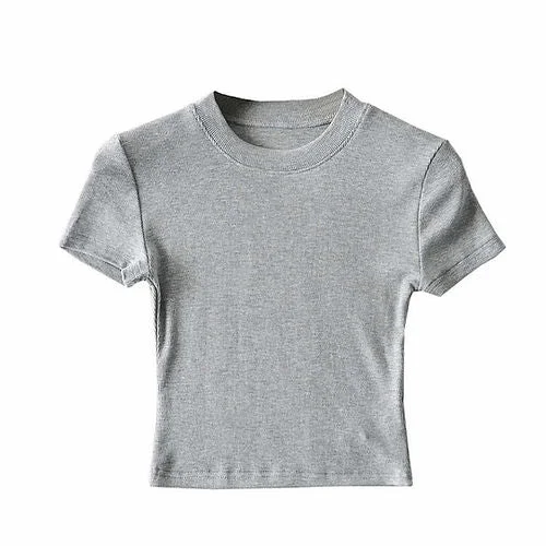 Lea Tee Cropped - Marle Grey