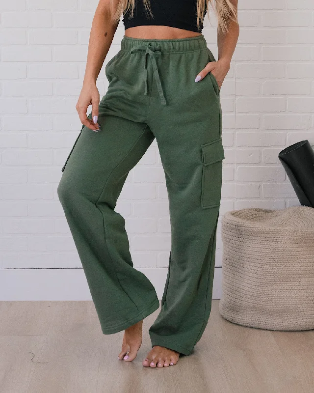 Rae Mode Cargo Lounge Pants - Light Olive