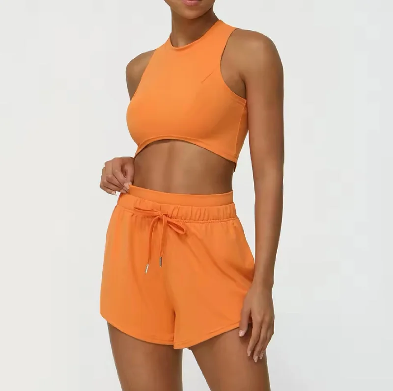 ORANGE STANA SHORT ACTIVE SET