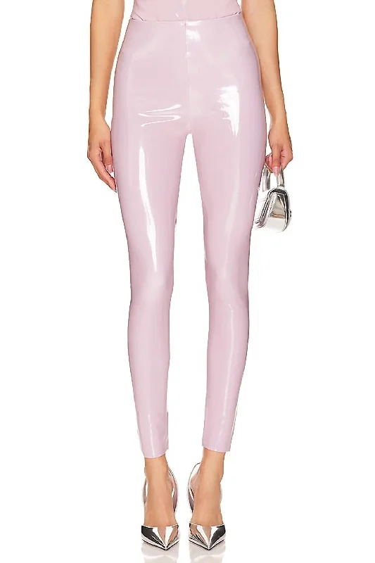 Perfect Faux Patent Leather Legging In Mauve