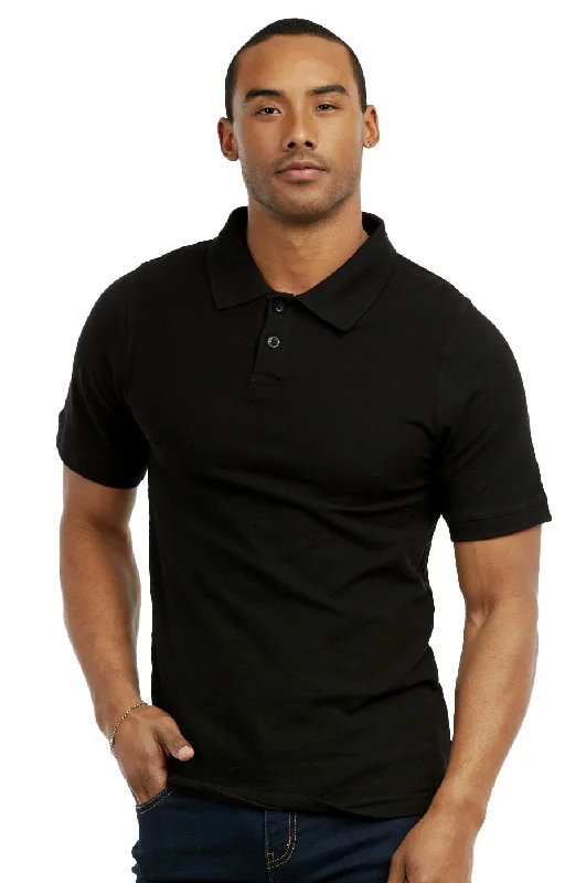 KNOCKER MEN'S SLIM POLO SHIRT (POLO2000_BLACK)