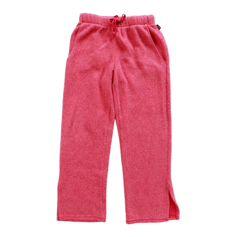 Red Pocket Sweatpants With Slits Fleece