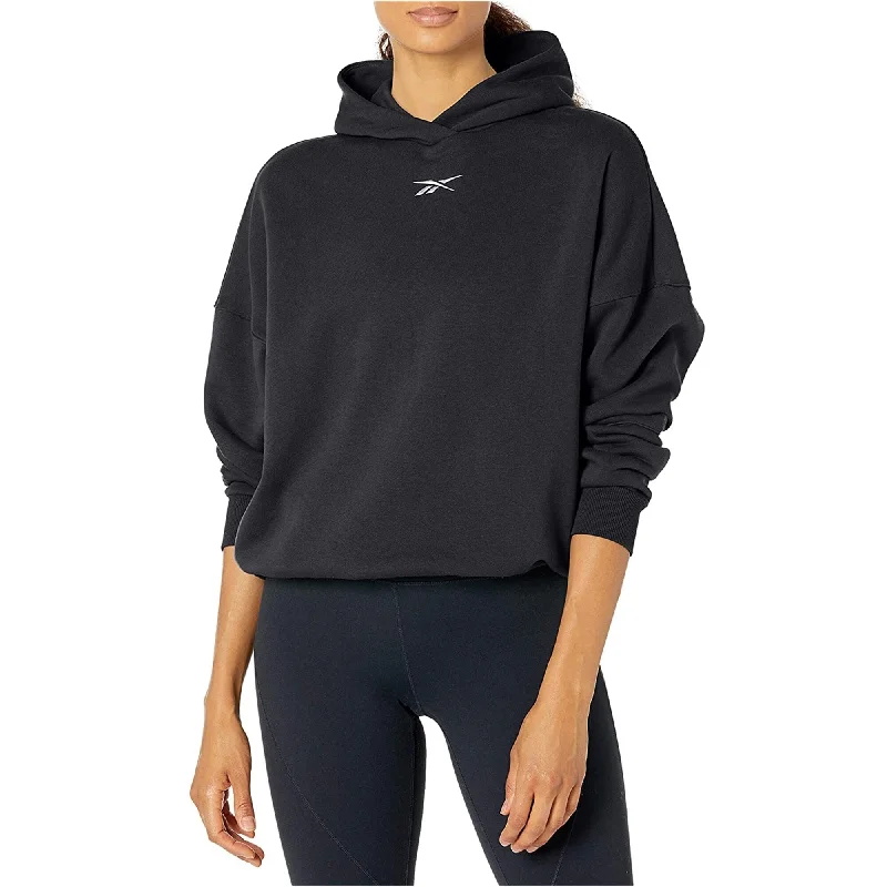 Reebok Womens Oversize Hoodie Sweatshirt, Black, Medium