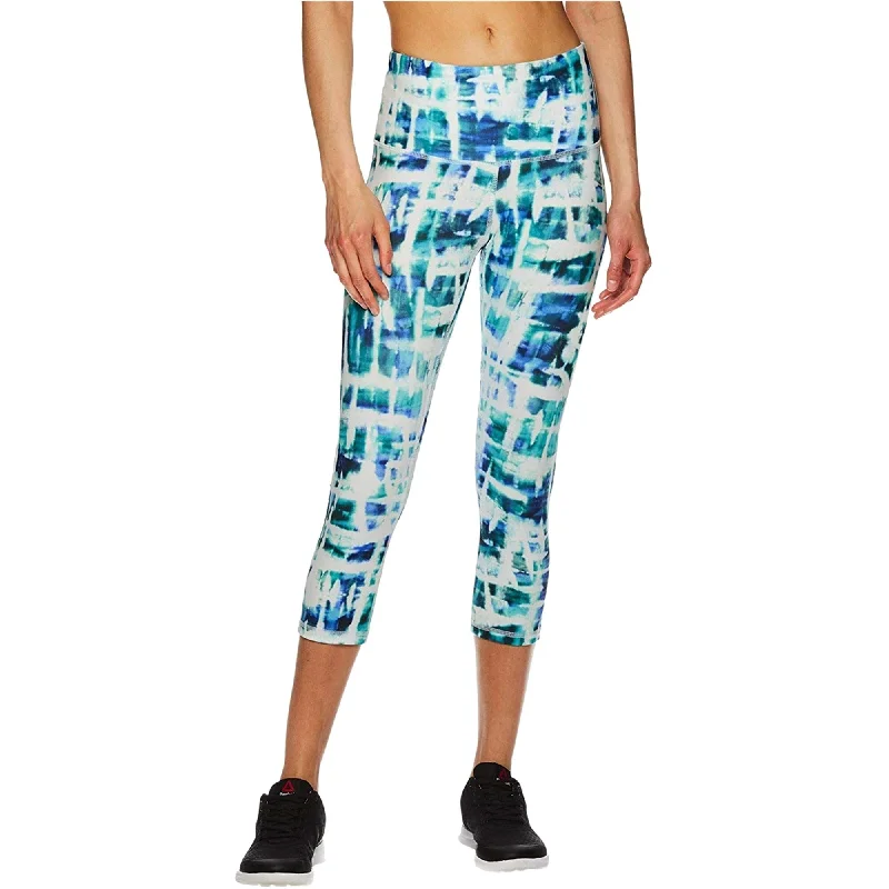 Reebok Womens Tye Dye Highrise Compression Athletic Pants