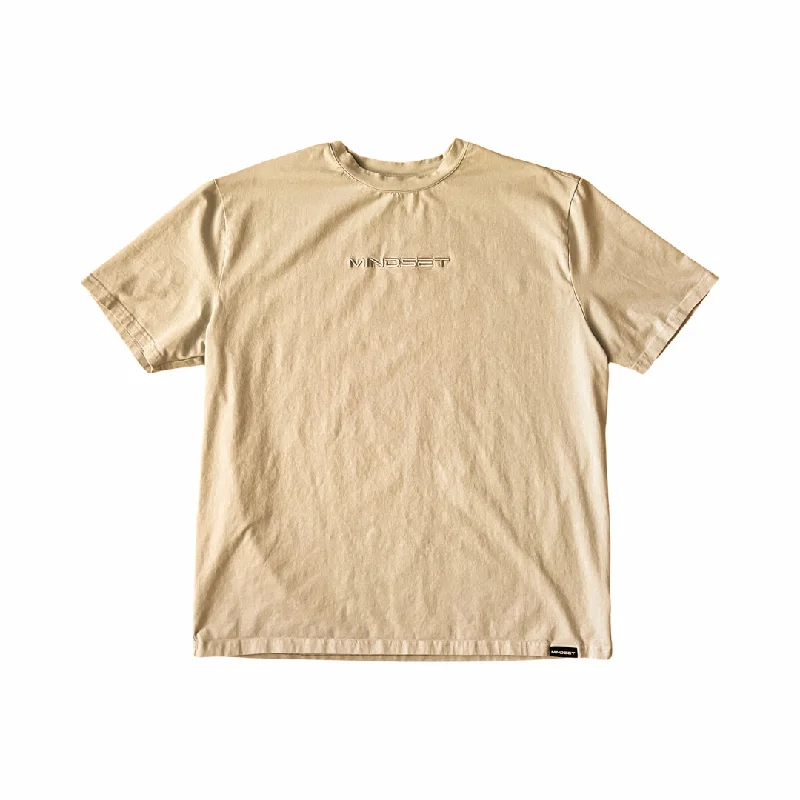 Embroidered Logo Tee Tan