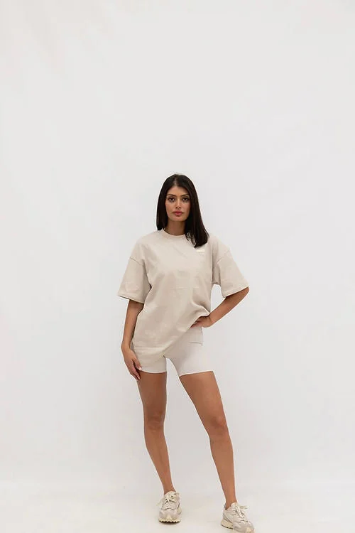 The Gabriel Oversized Tee - Cool Cream