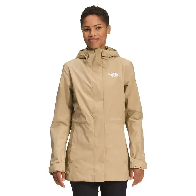 The North Face City Breeze NF0A5J5ULK5 Rain Jacket Women's Khaki Hooded CLO1035