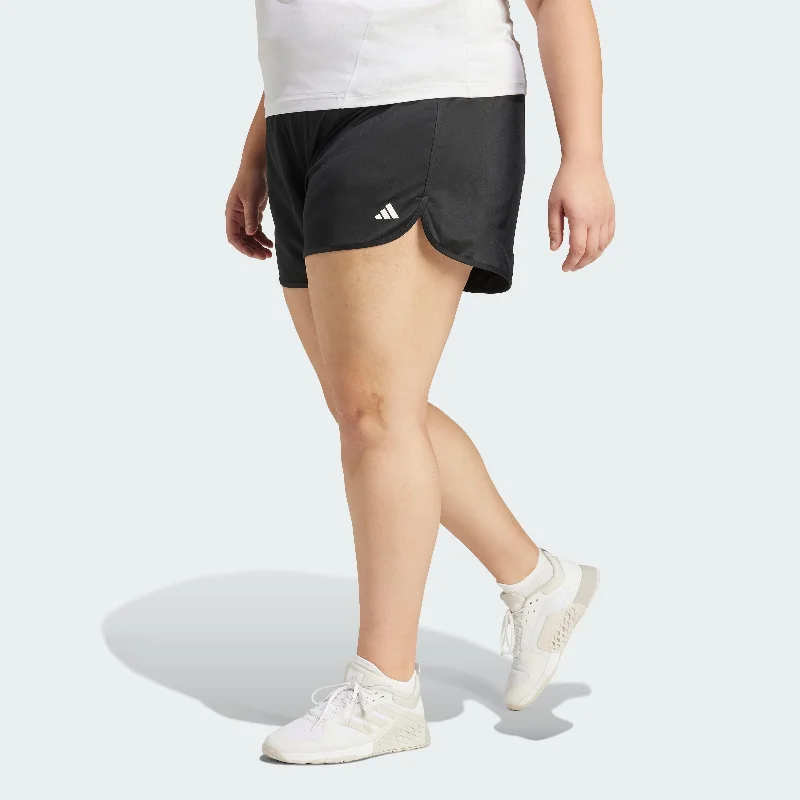 Women's adidas Pacer Essentials Knit High-Rise Shorts (Plus Size)